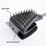 BBQ grill brush cleaner outdoor kitchen tool plastic handle s10