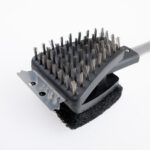 BBQ grill brush cleaner outdoor kitchen tool plastic handle s3