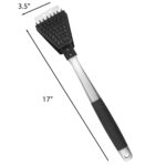 BBQ grill brush cleaner outdoor kitchen tool plastic handle s9