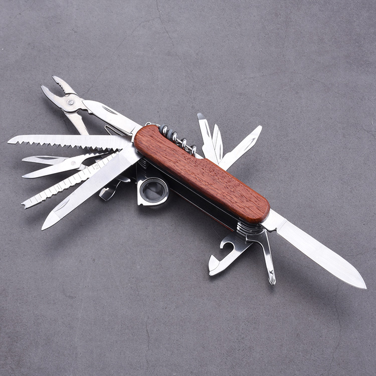 HF-K5017W army knife gift wood handle 20-in-1 multi-tool s02