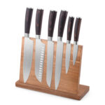 KS21362 color wood handle kitchen knife set 7 pcs block s1