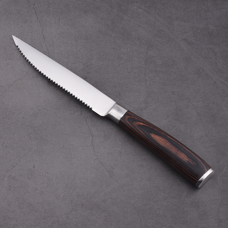 KS21362 color wood handle kitchen knife set 7 pcs block s14