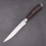 KS21362 color wood handle kitchen knife set 7 pcs block s15