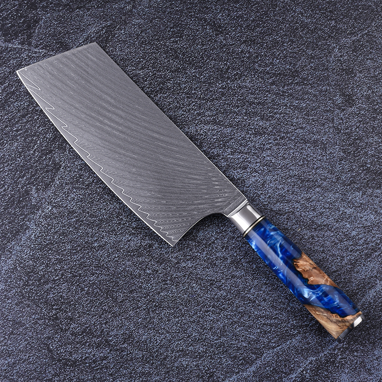KS22377 Damascus kitchen knife resin handle s23