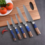 KS22377 Damascus kitchen knife resin handle s30