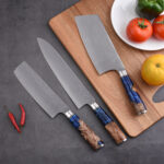 KS22377 Damascus kitchen knife resin handle s32