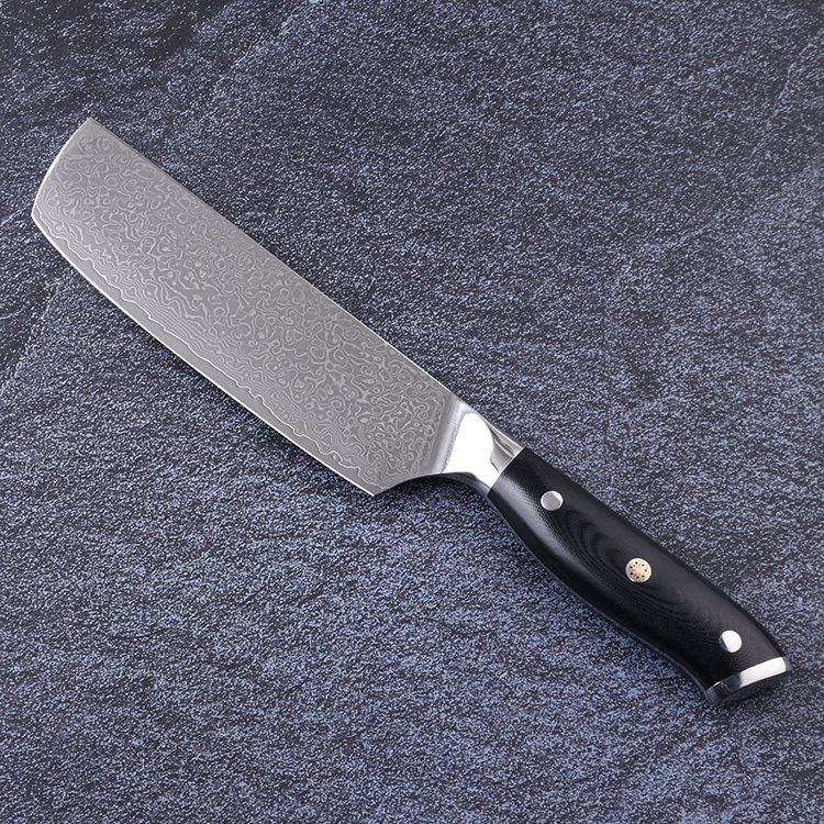 KS22378 Damascus kitchen knife G10 handle free set s13