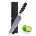 KS22378 Damascus kitchen knife G10 handle free set s3