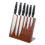 KW22001 ABS handle kitchen knife free set wood block s1