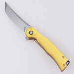 LS-2569 folding knife Ultem PEI handle amber translucent s01