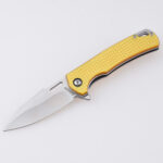 LS-2570 Ultem PEI handle translucent amber color tool folding knife s02